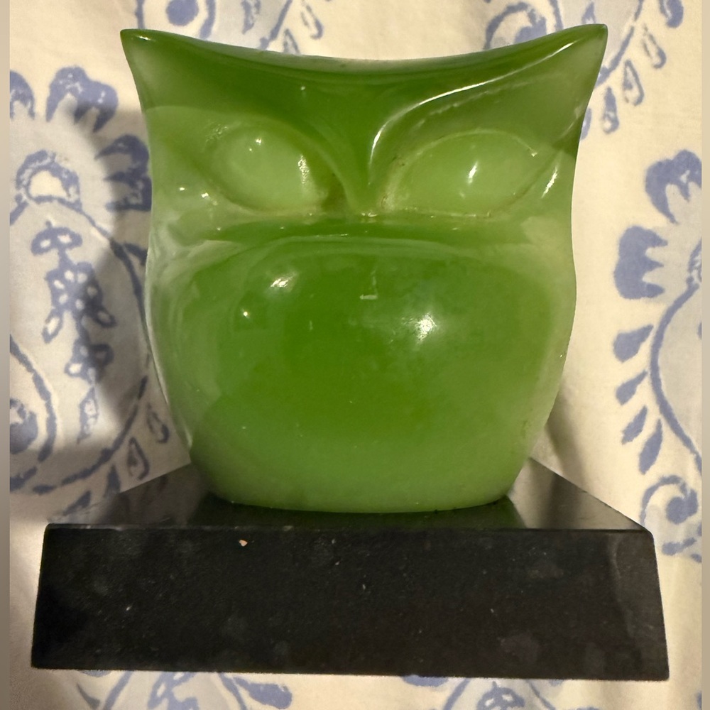 Owl Green Vintage statue